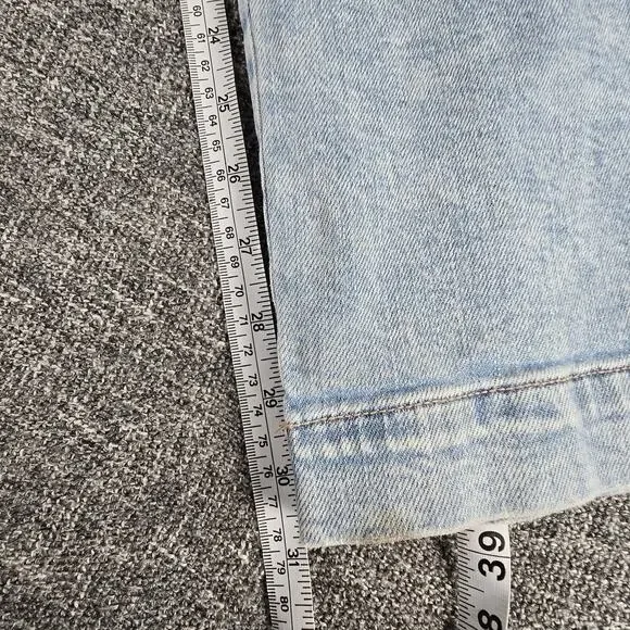 American Eagle Jeans Womens 12 Regular High Rise Baggy Wide Leg Light Blue Cargo - Picture 9 of 14